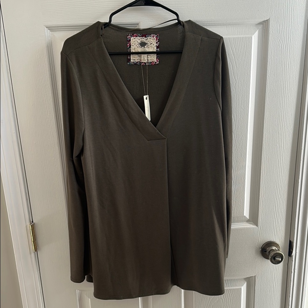 Olive Green Cotton Top